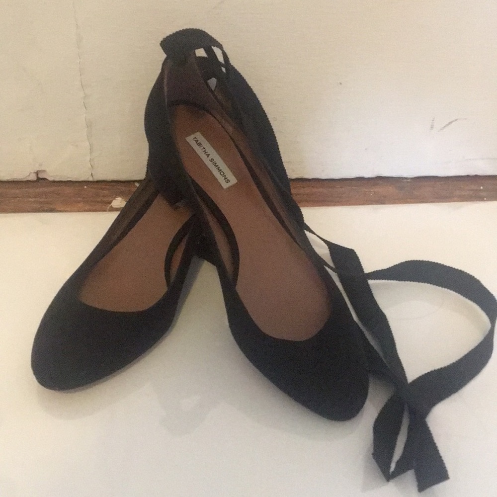 Tabitha Simmons Black Ballet Flats
